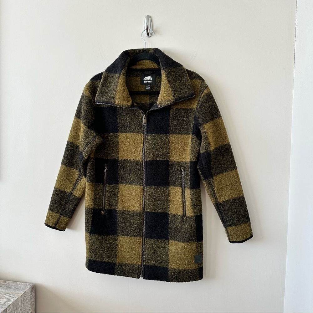 ROOTS-Wool Blend Seymour Plaid Winter Shacket/Jacket (Size:XS) - Picture 5 of 11